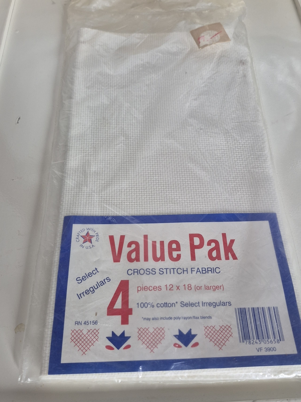 White Cross Stitch Fabric - 4-Pack